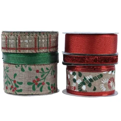 Kerstdecoratie>Cadeaulint rood groen