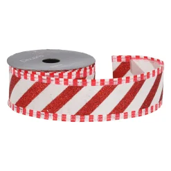 Kerstdecoratie>Cadeaulint rood wit