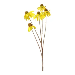 Everlands Kunstplanten En Kunstbloemen>Coneflower geel 92 cm