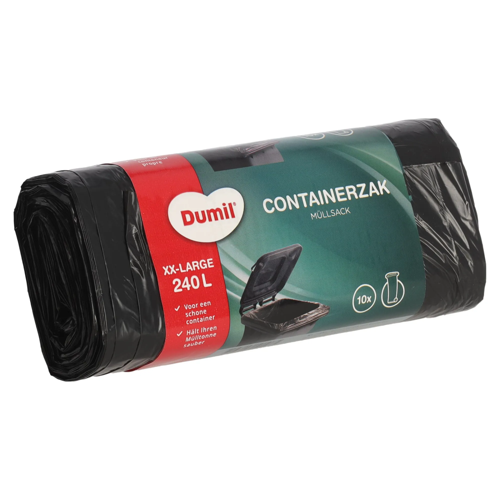 Dumil Schoonmaken>Containerzak 240L zwart 10st
