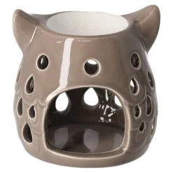 Scentchips Kaarsen>Creascents brander uil taupe 12 cm