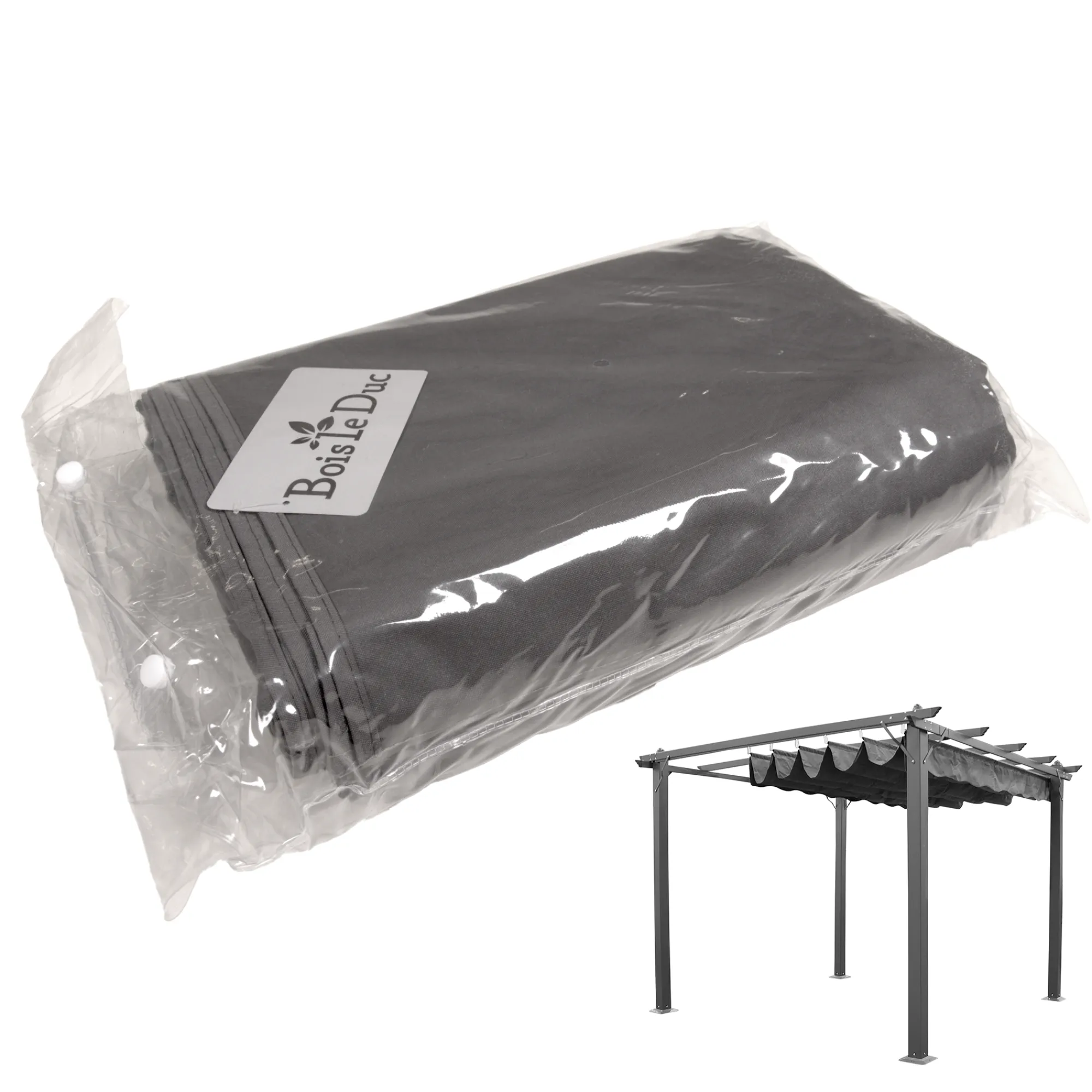 Bois le Duc Overkapping Tuin>Dakdoek pergola Aviano 3x3 m Grijs