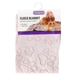 Friendly Pet Hondenverzorging>Deken hond poot 70x100cm oud roze