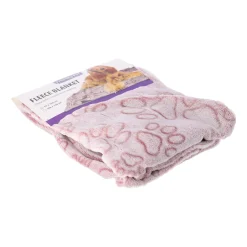 Friendly Pet Hondenverzorging>Deken hond poot 70x100cm oud roze