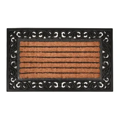 Van Cranenbroek Woondecoratie>Deurmat rubber-kokos rechthoek 45x75cm