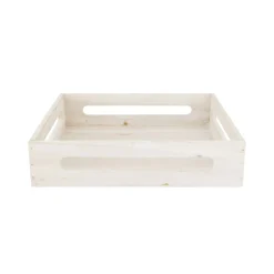 Natural Collections Woondecoratie>Dienblad hout 28 x 28 x 6 cm white
