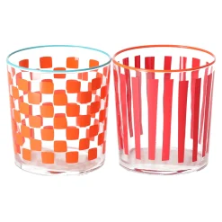 Boltze home Koken & Tafelen>Drinkglas Paola B 9 cm 2 assorti