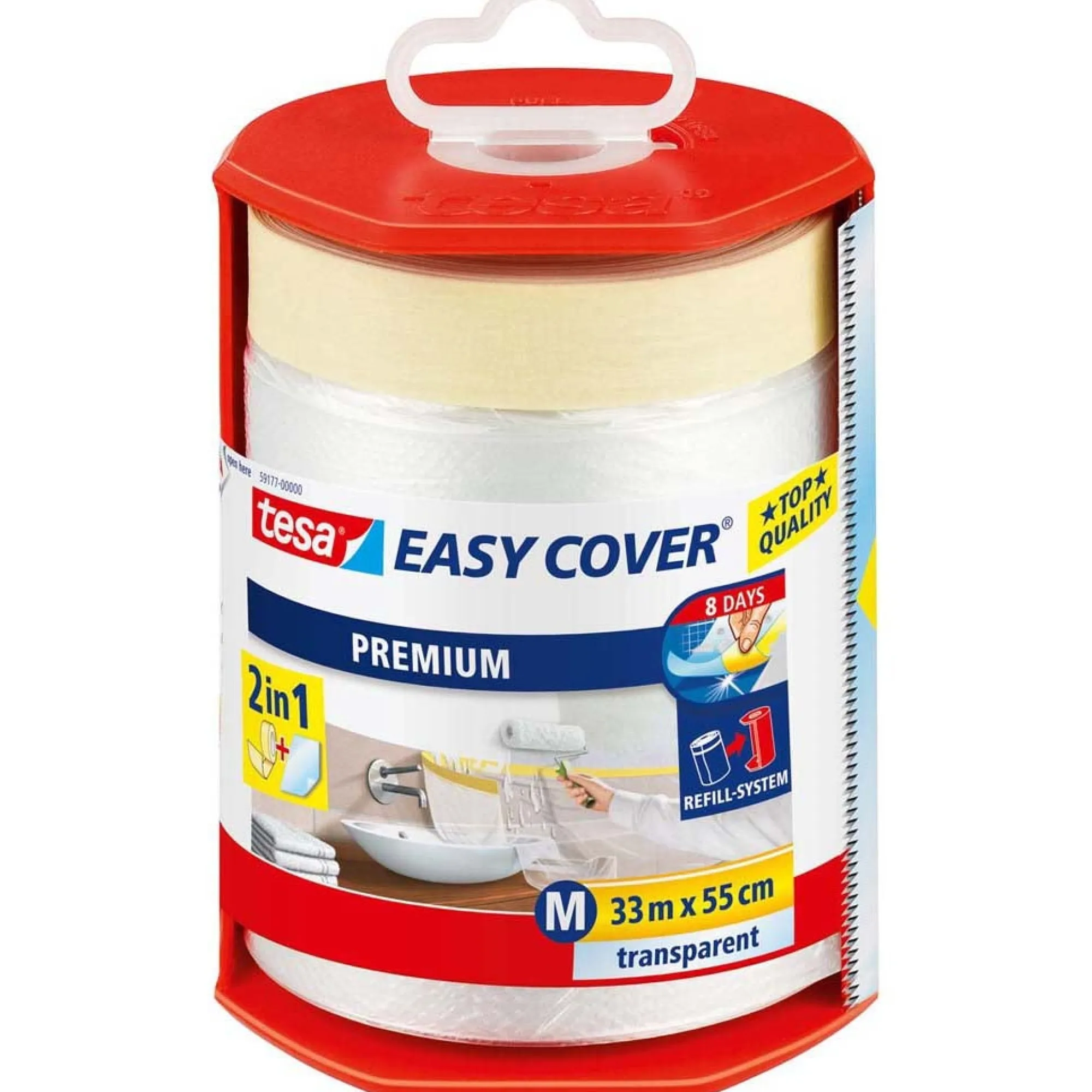 Tesa Verfspullen>Easy Cover 550mmx33M + roller
