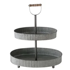 Boltze home Koken & Tafelen|Woondecoratie>Etagere Dalia zink 50 cm