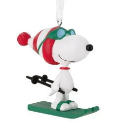 Hallmark Kerstdecoratie|Kerstballen>Famous character Snoopy Skiing