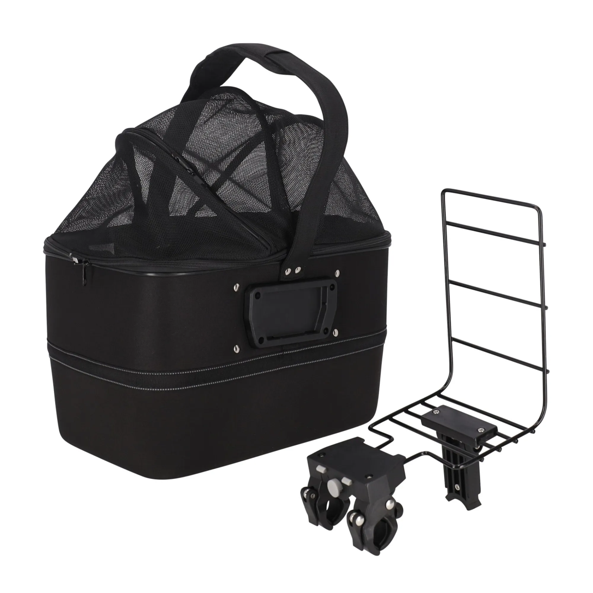 Friendly Pet Fietsspullen|Reizen Hond>Fietsmand voor 41x41x29cm zwart