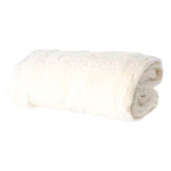 Plaids En Sierkussens>Fleece deken flower 130 x 170 cm creme