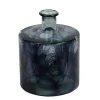 Natural Collections Vazen En Potten>Fles glas recycle blauw 20 x 20 x 26 cm