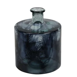 Natural Collections Vazen En Potten>Fles glas recycle blauw 20 x 20 x 26 cm