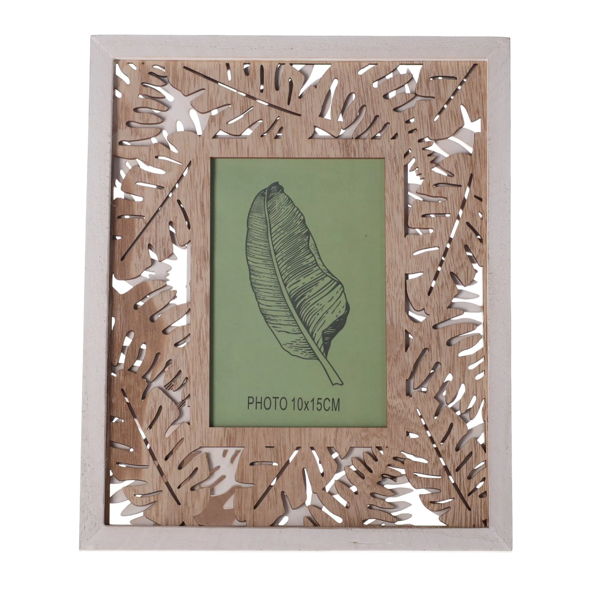 Van Cranenbroek Woondecoratie>Fotokader hout palm grijs 10 x 15 cm