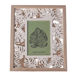 Woondecoratie>Fotokader hout palm wit 10 x 15 cm