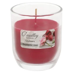 O'malley Kaarsen>Geurkaars in glas 7 x 8 cm - raspberry rose