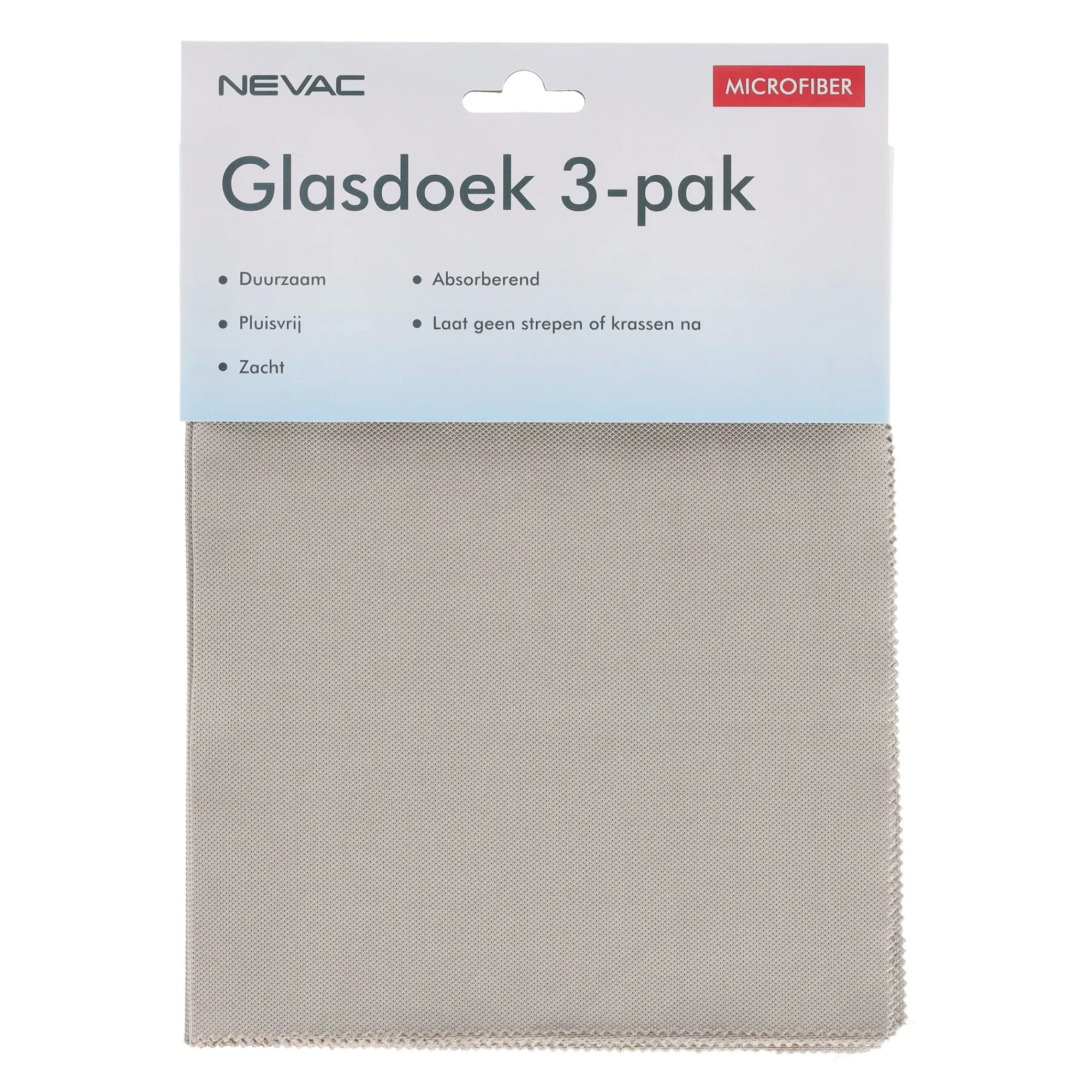 Nevac Schoonmaken>Glasdoek 3-delig 40 x 50 cm