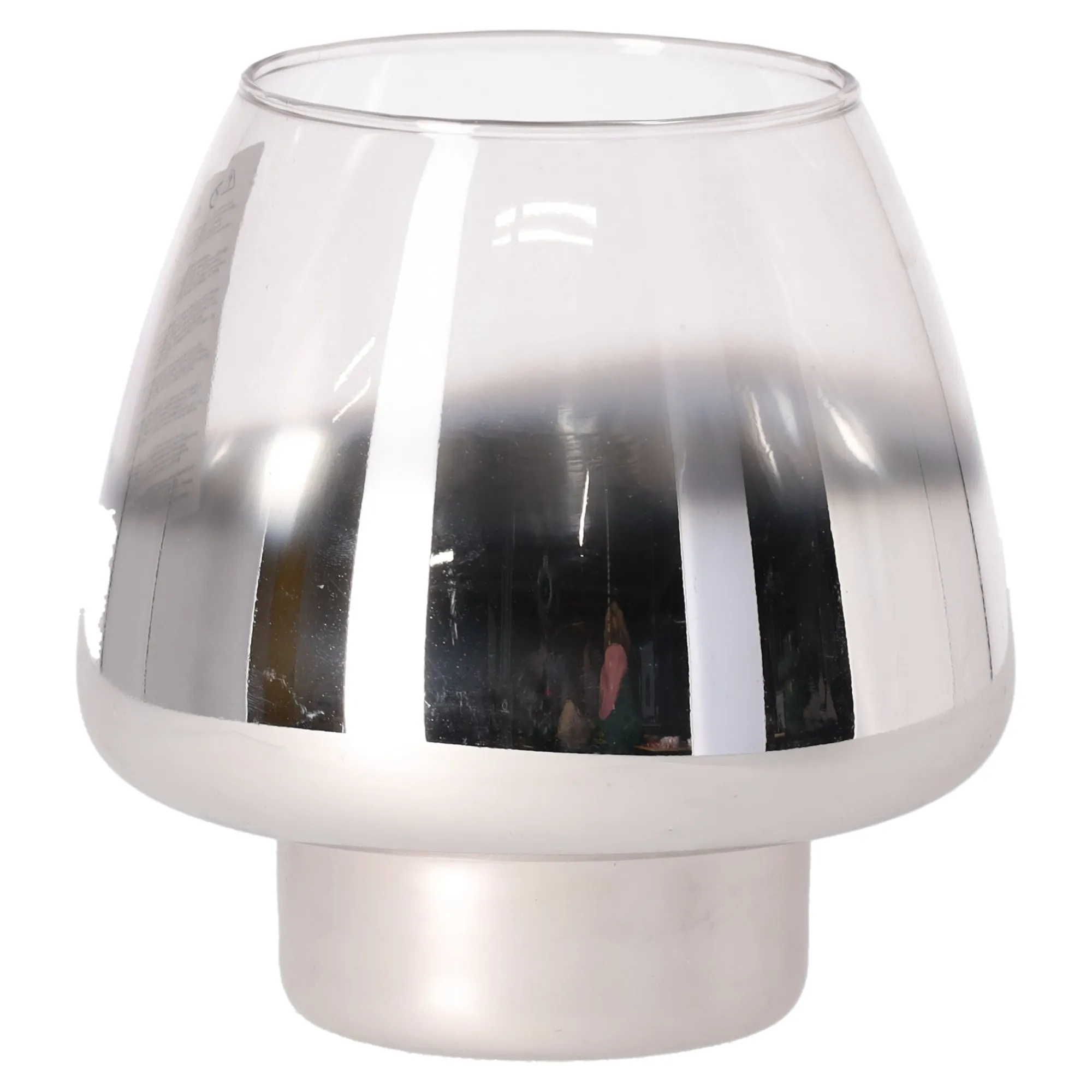 Natural Collections Kaarsen>Glazen kaarshouder 14 cm 2 assorti