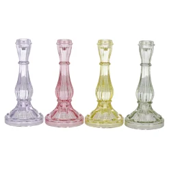 Kaarsen>Glazen kandelaar 21 cm