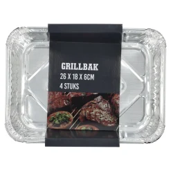 Barbecueaccessoires>Grillbakje 4stuks 26x18x6cm