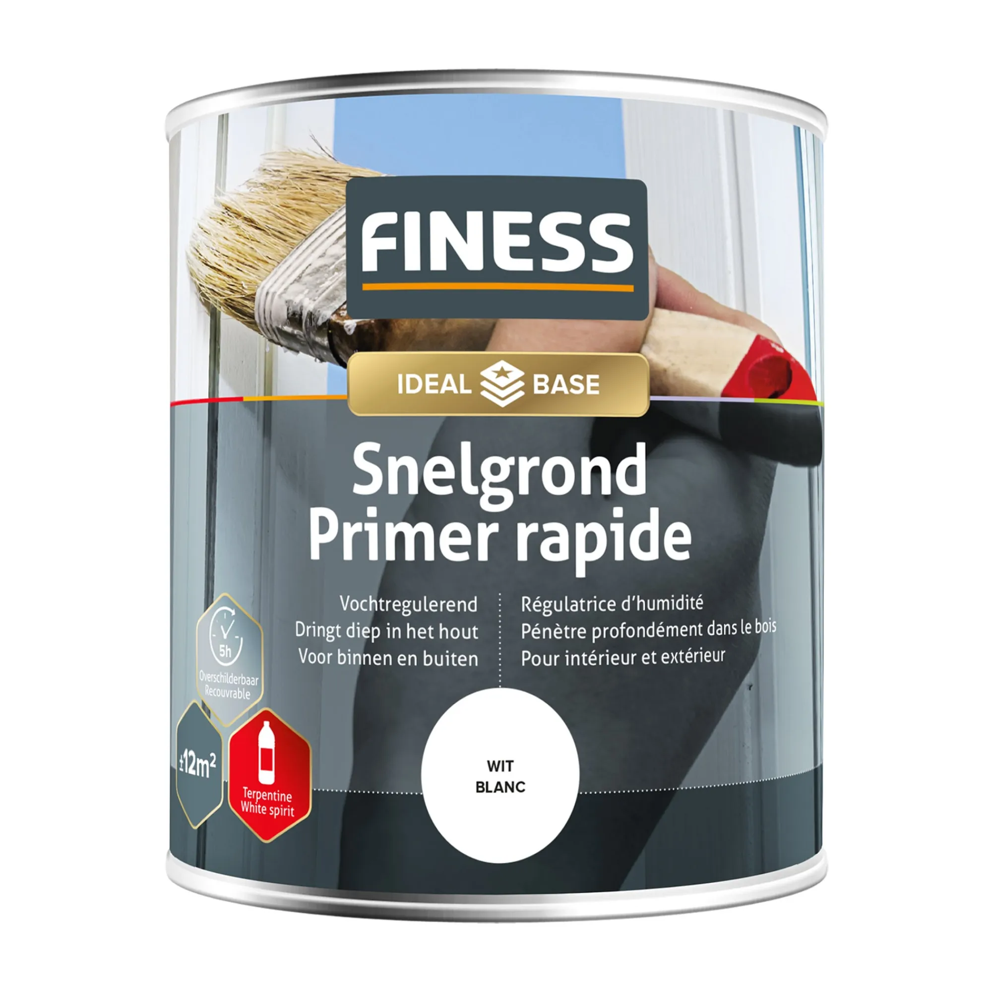 Finess Muurverf>Grondverf acryl wit 750ml