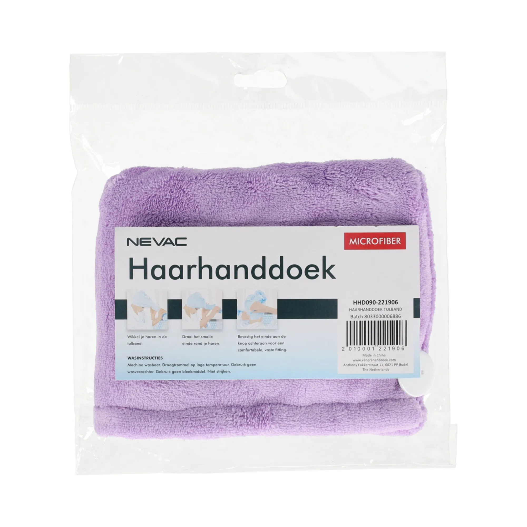 Nevac Badkameraccessoires>Haarhanddoek tulband