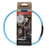 Flamingo Hondenriem>Halsband visio LED jumbo 7mm blauw
