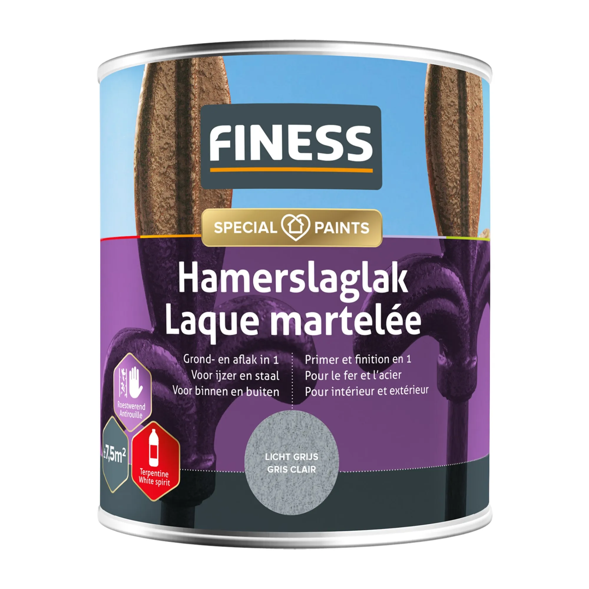 Finess Lakken>Hamerslag l.grijs 1486 750ml