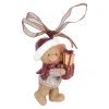 Kerstballen|Kerstdecoratie>Hanger beer sok rood 8 cm