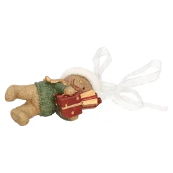 Kerstdecoratie|Kerstballen>Hanger beer sok wit 8 cm