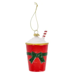 Kerstdecoratie|Kerstballen>Hanger beker rood 6 x 11 cm