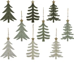 Kerstballen|Kerstdecoratie>Hanger boom vilt groen 18 cm