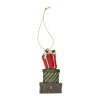 Kerstdecoratie|Kerstballen>Hanger cadeau rood 10 cm