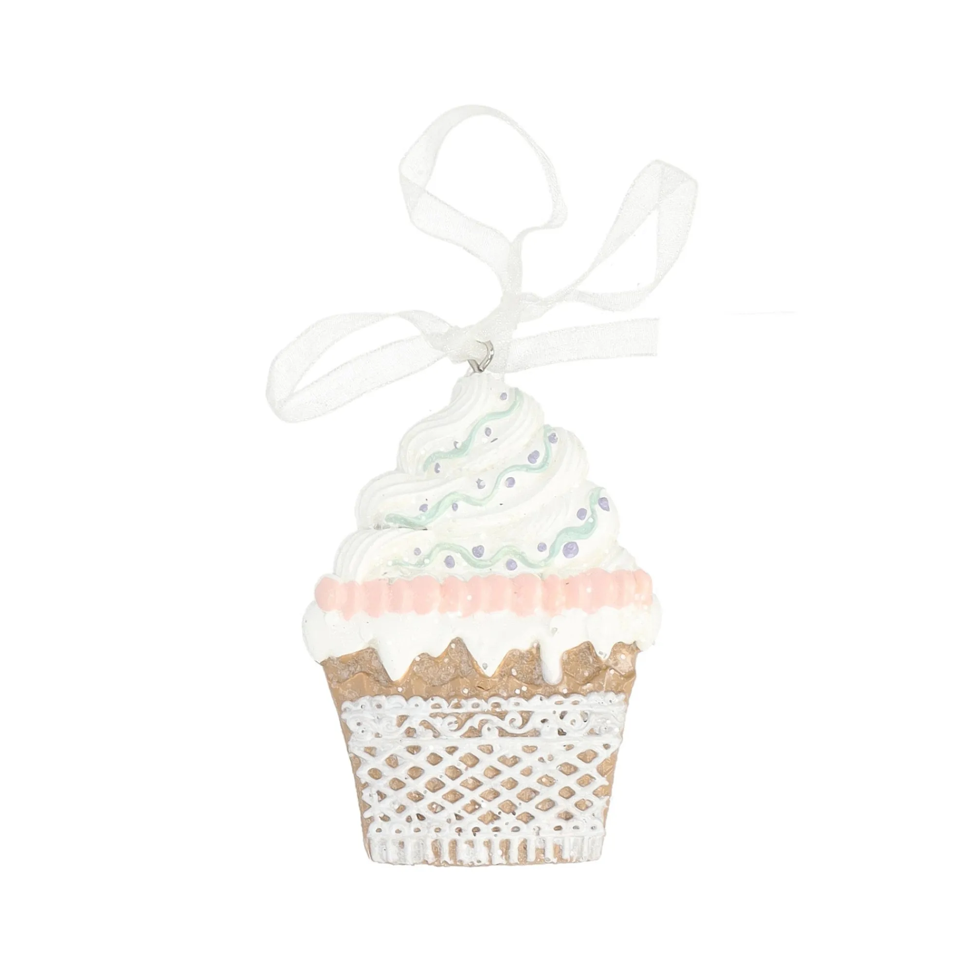 Kerstdecoratie|Kerstballen>Hanger cake gingerbread 9 cm