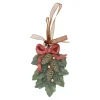 Kerstballen|Kerstdecoratie>Hanger dennenappel groen 9 cm