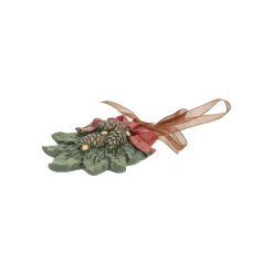 Kerstballen|Kerstdecoratie>Hanger dennenappel groen 9 cm