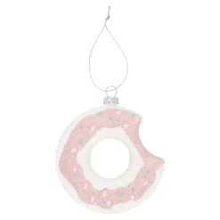 Kerstballen|Kerstdecoratie>Hanger donut roze 10 x 10 cm