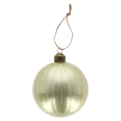 Kerstdecoratie|Kerstballen>Hanger glas bal 10 cm groen