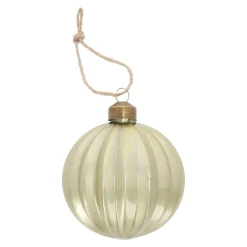 Kerstballen|Kerstdecoratie>Hanger glas bal 8 cm groen