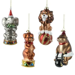 Decoris Kerstdecoratie|Kerstballen>Hanger glas circus 12 cm
