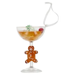Kerstballen|Kerstdecoratie>Hanger glas cocktail gingerbread
