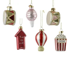 Kerstballen|Kerstdecoratie>Hanger glas figuur 7 cm