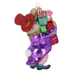 O'malley Pasen>Hanger glas konijn hoed rood