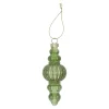 Kerstdecoratie|Kerstballen>Hanger glas pegel 11 cm groen