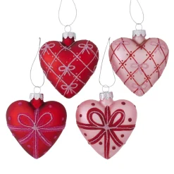 Boltze home Kerstballen|Kerstdecoratie>Hanger hart Larisa 9cm