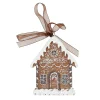 Kerstdecoratie|Kerstballen>Hanger huis gingerbread wit 9 cm