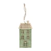 Kerstballen|Kerstdecoratie>Hanger huis groen 14 x 7 cm