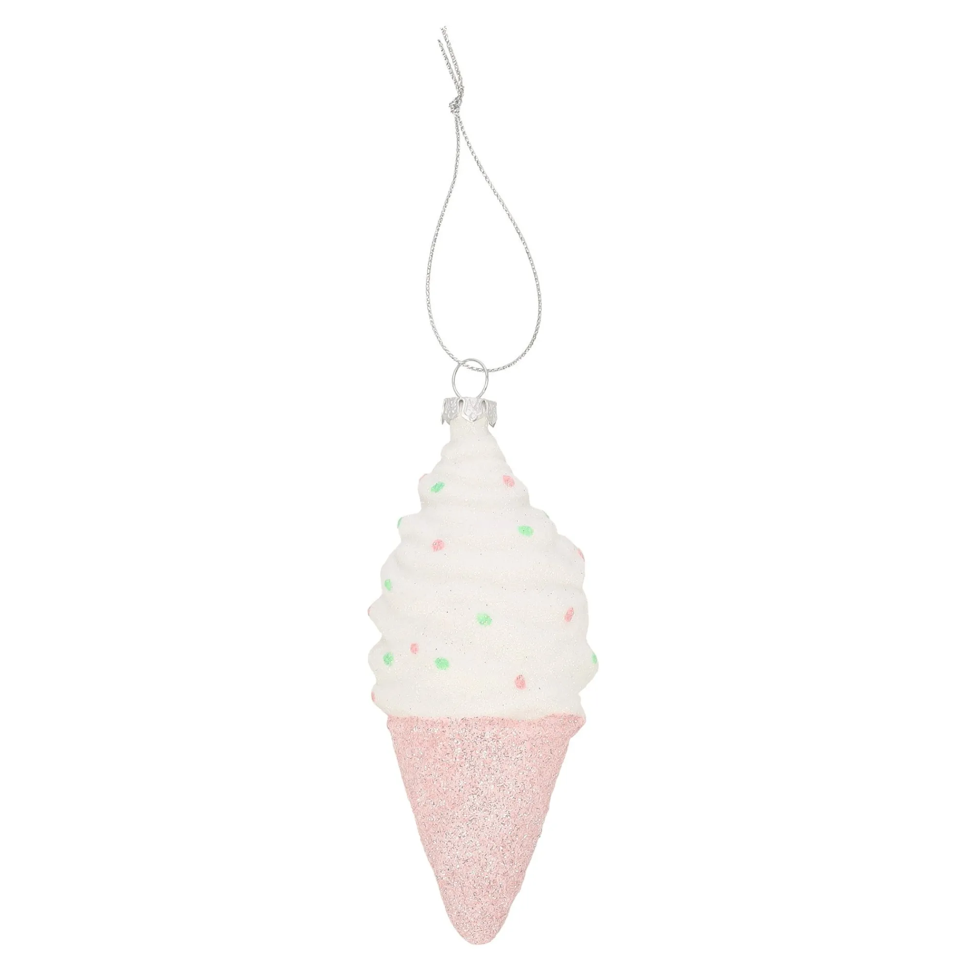 Kerstdecoratie|Kerstballen>Hanger ijsje roze 6 x 13 cm