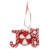 Kerstdecoratie|Kerstballen>Hanger Joy rood 11 x 7 cm